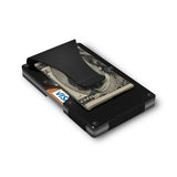 GRID Compact Minimalist Wallet - Black Aluminum