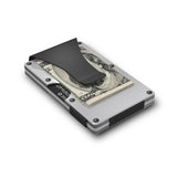 GRID Compact Minimalist Wallet - Silver Aluminum