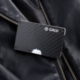 GRID Compact Minimalist RFID Blocking Wallet - Carbon Fiber