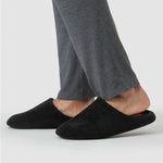 True Classic Plush House Slipper for Men - Black