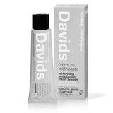 Davids Travel Size Premium Toothpaste - Charcoal + Peppermint 1.75 oz.