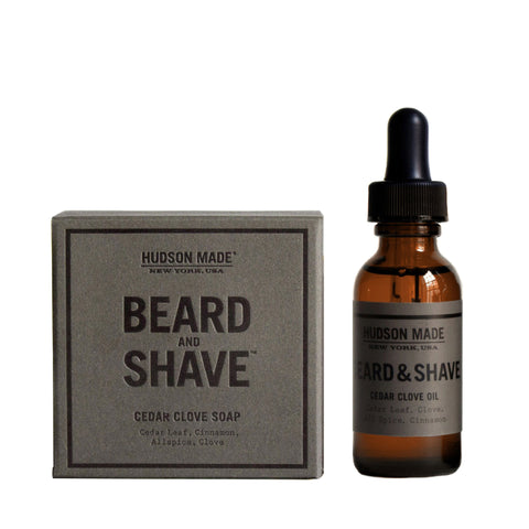Hudson Made - Cedar Clove Shave Soap & Beard Oil Duo (2 Piece Set)