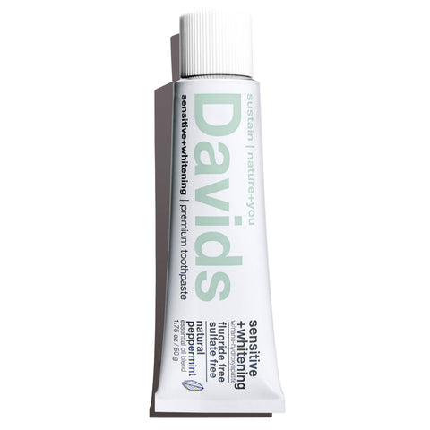 Davids Travel Size Premium Toothpaste - Sensitive + Whitening 1.75 oz.