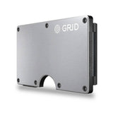 GRID Compact Minimalist Wallet - Silver Aluminum