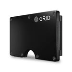 GRID Compact Minimalist Wallet - Black Aluminum