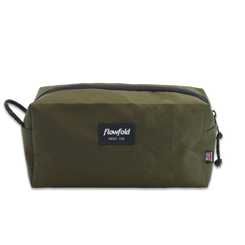 Flowfold Aviator Dopp Kit Olive - Travel Toiletries Bag for Men