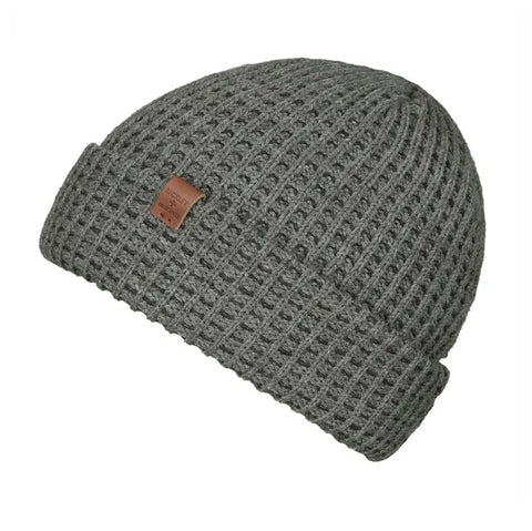 Chunky Waffle Knit Gray Melee Beanie by Bickley + Mitchell Amsterdam