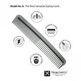 Chicago Comb - Model No. 06 - Carbon Fiber 7 Inch Comb