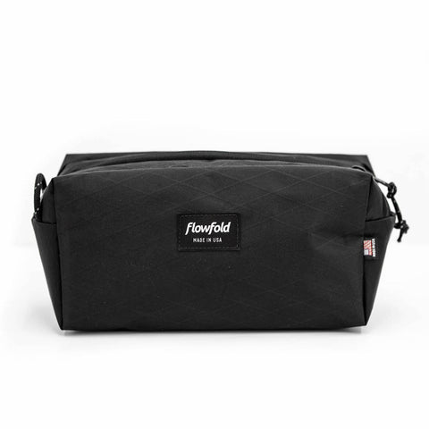 Flowfold Aviator Dopp Kit Black - Travel Toiletries Bag for Men